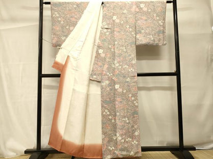平和屋着物■上質な小紋　辻が花　鬼しぼ縮緬　正絹　逸品　CABH0456ev