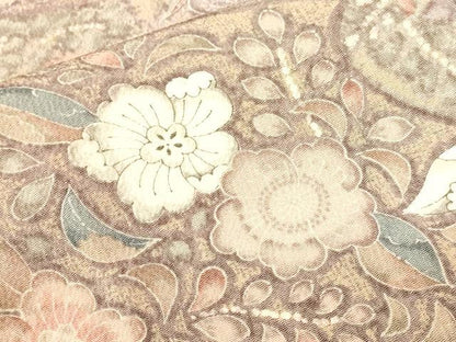 平和屋着物■上質な小紋　辻が花　鬼しぼ縮緬　正絹　逸品　CABH0456ev