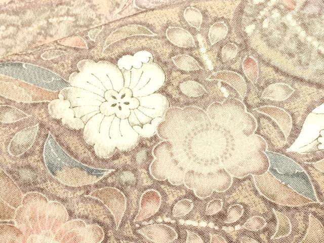 平和屋着物■上質な小紋　辻が花　鬼しぼ縮緬　正絹　逸品　CABH0456ev