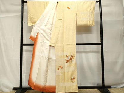平和屋着物■訪問着　駒刺繍　絞り　エ霞花籠文　正絹　逸品　CABH0460ev