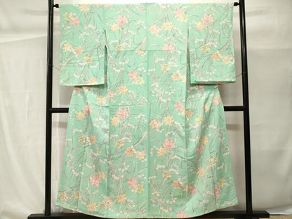 平和屋着物■上質な小紋　楓花文　三越扱い　正絹　逸品　未使用　CABH0467ev