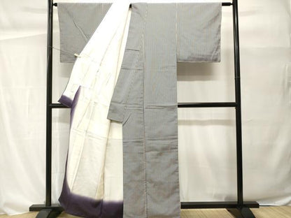 平和屋着物■上質な小紋　縞　正絹　逸品　CABH0469ev