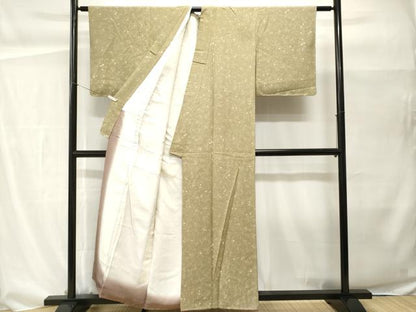 平和屋着物■上質な小紋　草花文　正絹　逸品　CABH0471ev