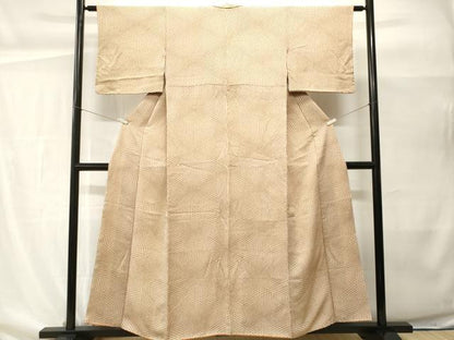 平和屋着物■上質な小紋　幾何学文様　正絹　逸品　CABH0473ev