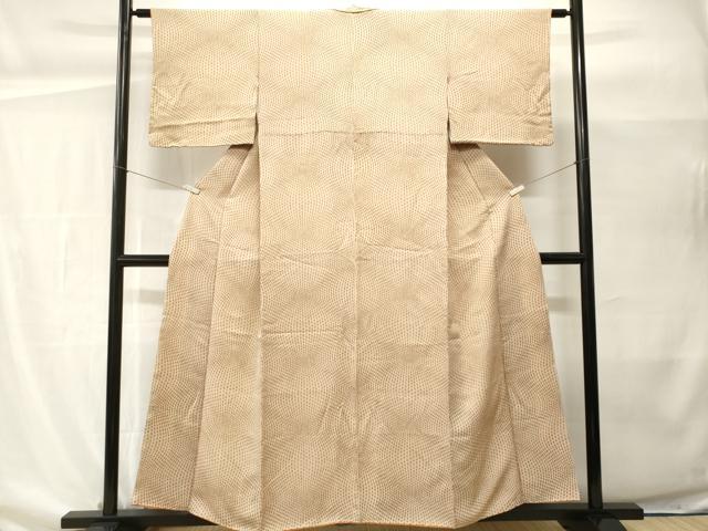 平和屋着物■上質な小紋　幾何学文様　正絹　逸品　CABH0473ev