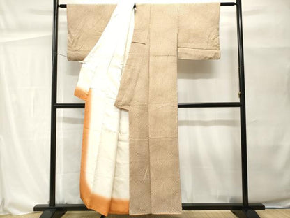 平和屋着物■上質な小紋　幾何学文様　正絹　逸品　CABH0473ev