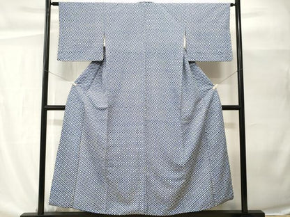 平和屋着物■上質な小紋　花菱文　正絹　逸品　CABH0482ev