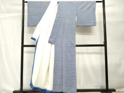 平和屋着物■上質な小紋　花菱文　正絹　逸品　CABH0482ev
