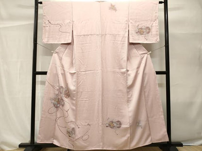 平和屋着物■訪問着　鼓草花文　暈し染め　正絹　逸品　CABH0487ev