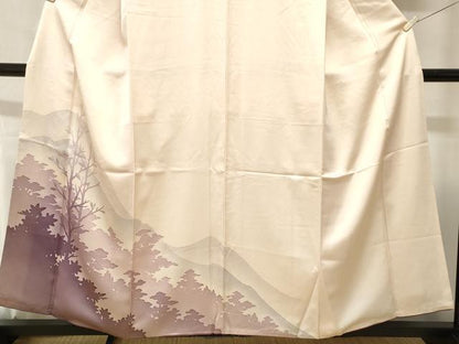 平和屋着物■訪問着　シルエット　遠山樹林文　暈し染め　三越扱い　正絹　逸品　CABH0489ev