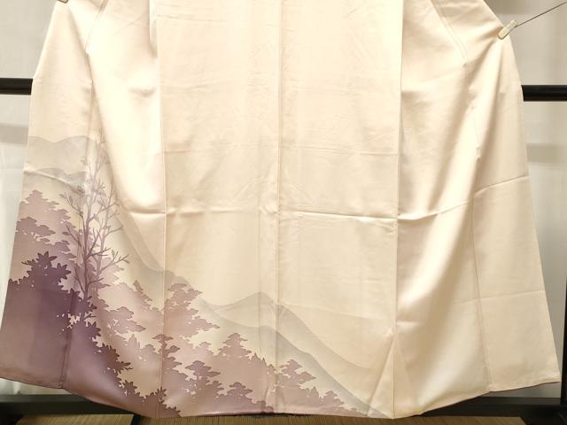 平和屋着物■訪問着　シルエット　遠山樹林文　暈し染め　三越扱い　正絹　逸品　CABH0489ev