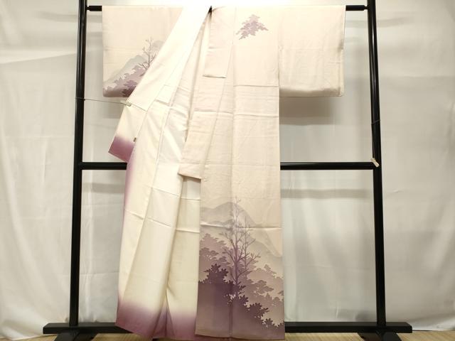 平和屋着物■訪問着　シルエット　遠山樹林文　暈し染め　三越扱い　正絹　逸品　CABH0489ev