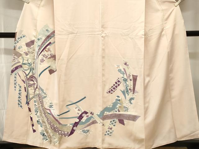 平和屋着物■訪問着　束ね熨斗鳳凰花文　金彩　大丸扱い　正絹　逸品　CABH0493ev