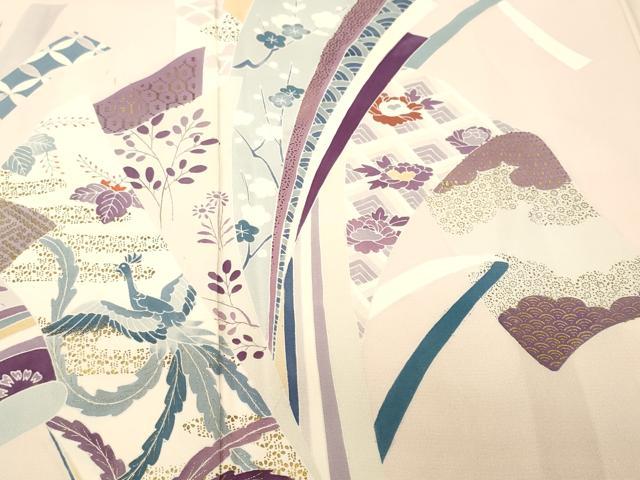 平和屋着物■訪問着　束ね熨斗鳳凰花文　金彩　大丸扱い　正絹　逸品　CABH0493ev