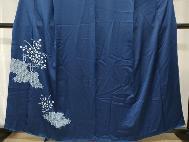 平和屋着物■訪問着　絞り　草花文　正絹　逸品　CABH0497ev