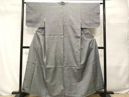 平和屋着物■上質なお召　横段文　正絹　逸品　未使用　CABH0498ev