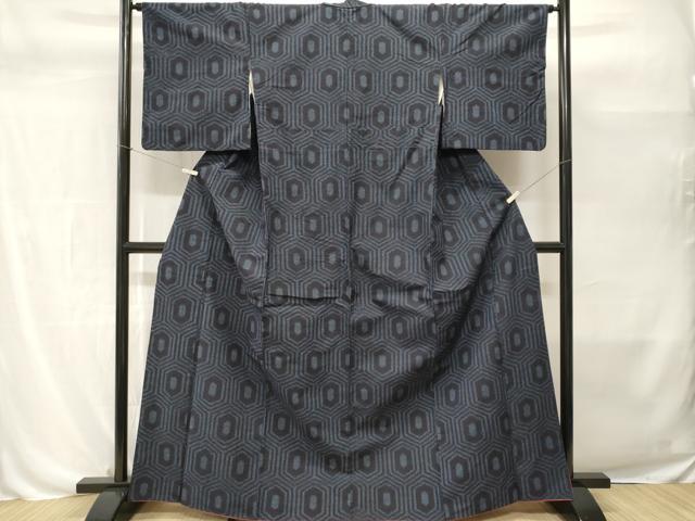 平和屋着物■上質な紬　亀甲繋ぎ　やまと誂製　正絹　逸品　CABH0499ev