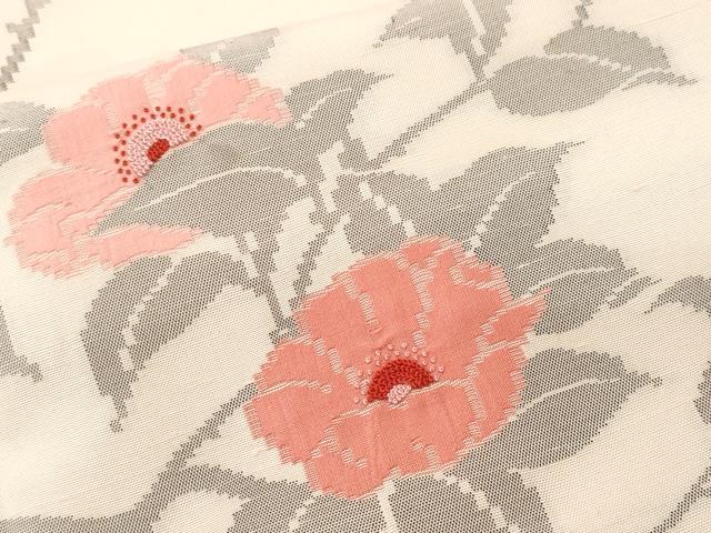 平和屋着物■中国三大刺繍　相良刺繍　訪問着　紬地　枝花文　正絹　逸品　CABH0504ev