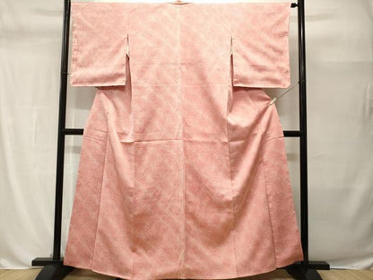 平和屋着物■上質な小紋　斜線文　正絹　逸品　未使用　CABH0505ev