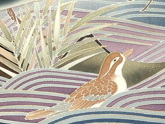 平和屋着物■豪華黒留袖　作家物　鴛鴦松梅流水文　暈し染め　金彩　正絹　逸品　CABH0515ev