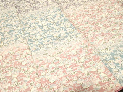 平和屋着物■上質な小紋　鴛鴦籬文　暈し染め　金彩　正絹　逸品　CABH0518ev