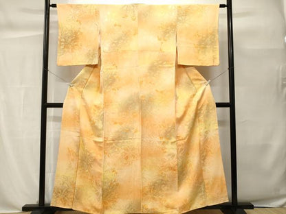 平和屋着物■上質な小紋　草花文　霞文　暈し染め　正絹　逸品　CABH0520ev