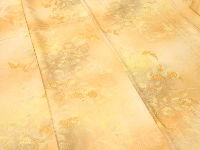 平和屋着物■上質な小紋　草花文　霞文　暈し染め　正絹　逸品　CABH0520ev