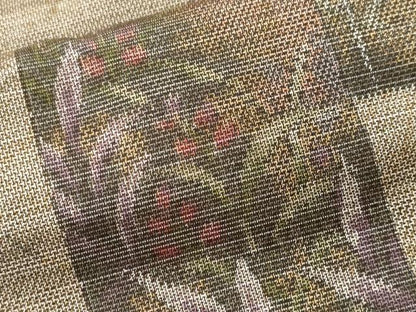 平和屋着物■本場大島紬　色紙重ね草花文　正絹　逸品　CABH0542ev