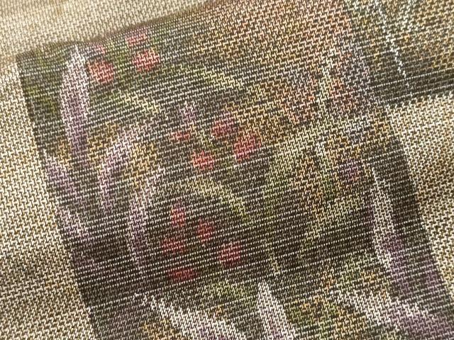 平和屋着物■本場大島紬　色紙重ね草花文　正絹　逸品　CABH0542ev