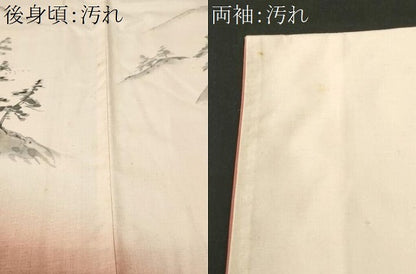 平和屋着物■訪問着　紬地　遠山風景文　正絹　逸品　CABH0550ev