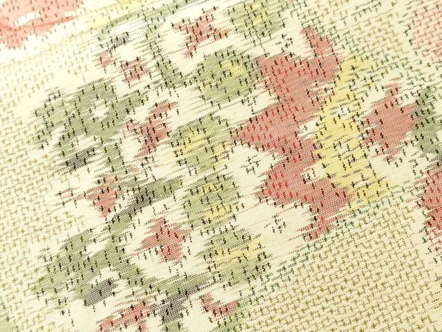 平和屋着物■上質な紬　花唐草文　正絹　逸品　CABH0559ev