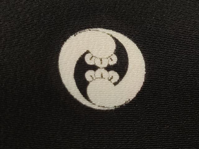 平和屋着物■豪華黒留袖　刺繍　冊子孔雀吉祥花文　正絹　逸品　CABH0587ev