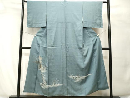 平和屋着物■色留訪問着　鳥　枝葉文　金彩　正絹　逸品　未使用　CABH0591ev