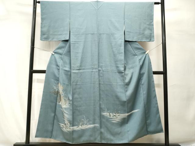 平和屋着物■色留訪問着　鳥　枝葉文　金彩　正絹　逸品　未使用　CABH0591ev
