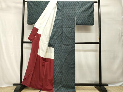平和屋着物■上質な紬　立涌文　正絹　逸品　CABH0600ev
