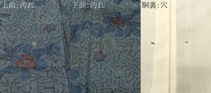 平和屋着物■本場大島紬　7マルキ　草花文　正絹　逸品　CABH0616ev