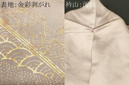 平和屋着物■訪問着　風景文　暈し染め　金銀彩　正絹　逸品　CABH0649ev