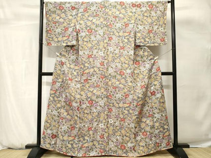 平和屋着物■上質な小紋　辻が花　正絹　逸品　CABH0656ev
