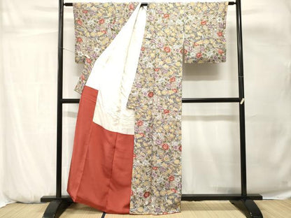 平和屋着物■上質な小紋　辻が花　正絹　逸品　CABH0656ev
