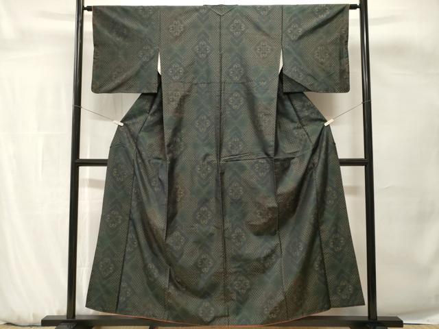 平和屋着物■本場大島紬　菱花文　正絹　逸品　CABH0659ev