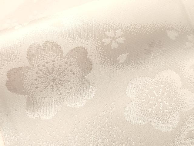 平和屋着物■長襦袢　無双仕立て　舞桜文　暈し染め　正絹　逸品　CABH0681ev