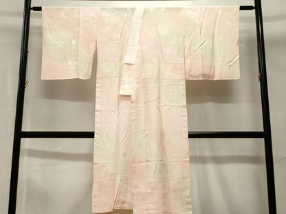 平和屋着物■長襦袢　無双仕立て　地紙花文　暈し染め　ますいわ屋扱い　正絹　逸品　未使用　CABH0682ev