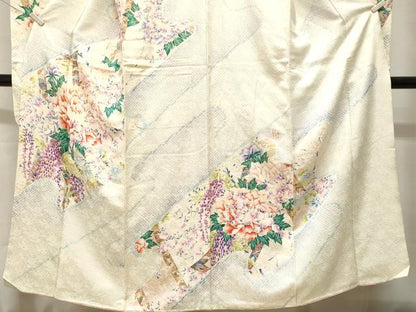 平和屋着物■豪華振袖　絞り草花文　藤花房　暈し染め　金彩　正絹　逸品　CABH0687ev