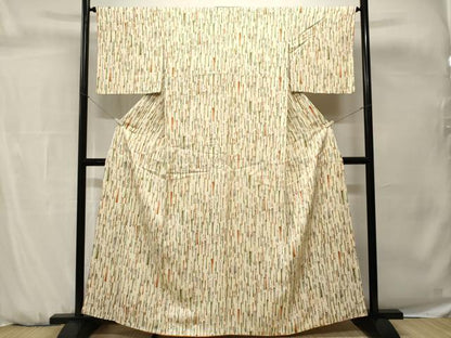 平和屋着物■上質な小紋　横笛花唐草文　正絹　逸品　CABH0693ev