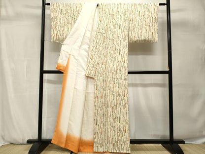 平和屋着物■上質な小紋　横笛花唐草文　正絹　逸品　CABH0693ev