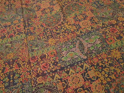 平和屋着物■上質な小紋　更紗花鳥文　正絹　逸品　CABH0694ev