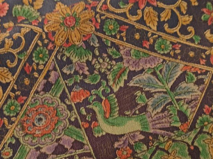 平和屋着物■上質な小紋　更紗花鳥文　正絹　逸品　CABH0694ev