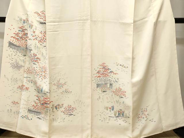 平和屋着物■訪問着　松竹梅花文　正絹　逸品　CABH0702ev