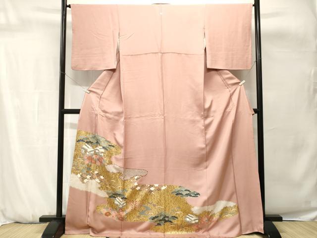 平和屋着物■訪問着　刺繍　松竹梅御所解文　金彩　ロング丈　正絹　逸品　CABH0710ev