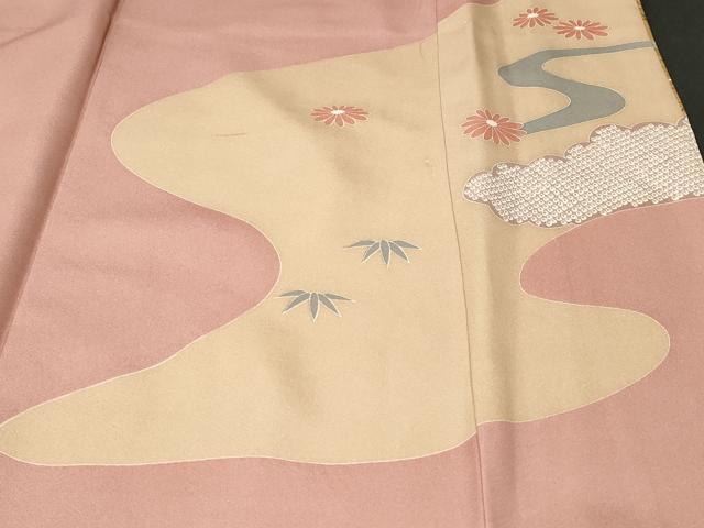 平和屋着物■訪問着　刺繍　松竹梅御所解文　金彩　ロング丈　正絹　逸品　CABH0710ev